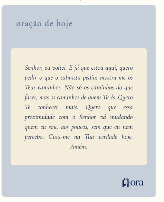 oração de hoje